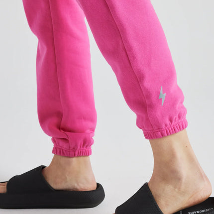 Electric Fleece Joggers in PINK