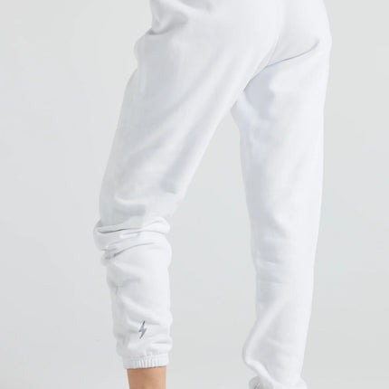 Electric Fleece Joggers in White