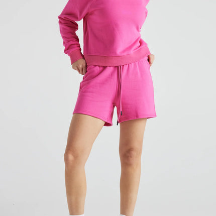 Off Shoulder Sweatshirt in PINK