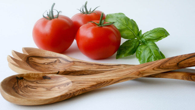 Hand Crafted Olive Wood Salad Servers