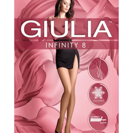 Ultra-sheer summer tights with a cooling effect and no panty section Infinity 8 Den