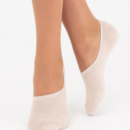 No Show Socks Set for Women - Soft, Breathable, Anti-Slip Socks with Silicone Grip, Invisible Design, Size 36/40, 3 pairs, Black/Light Grey Melange/Panna