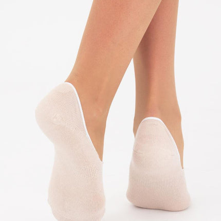 No Show Socks Set for Women - Soft, Breathable, Anti-Slip Socks with Silicone Grip, Invisible Design, Size 36/40, 3 pairs, Black/Light Grey Melange/Panna