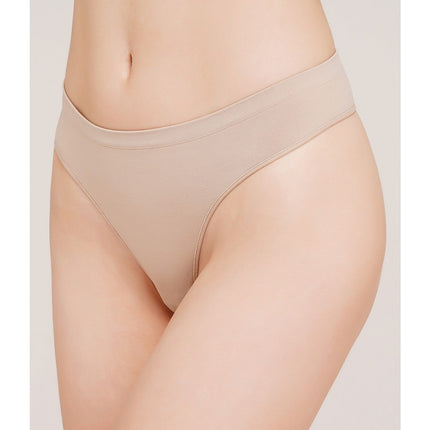 Seamless String Briefs - Pack of 2 (Black/Naturale)