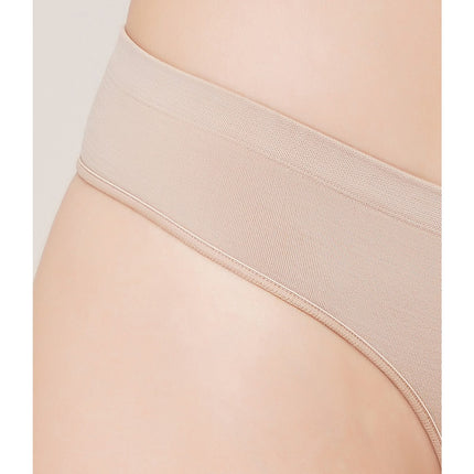 Seamless String Briefs - Pack of 2 (Black/Naturale)