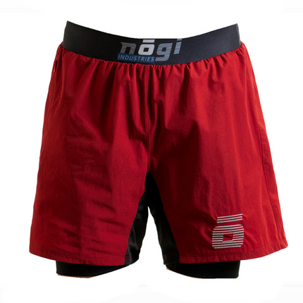 KIDS Ghost Premium Lined Grappling Shorts - Merlot Red