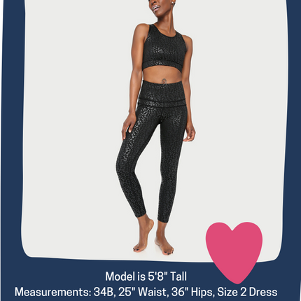 Metallic Cheetah Active Legging