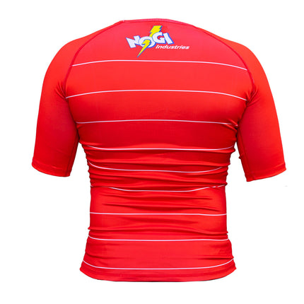 Energy Rash Guard by Nogi Industries Short Sleeve - RED