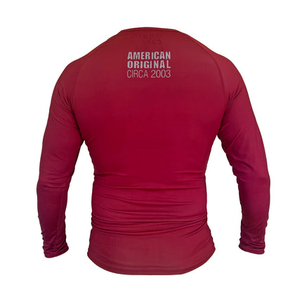 Core Long Sleeve Rash Guard - MERLOT RED