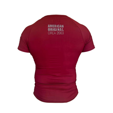 Core Short Sleeve Rash Guard - MERLOT RED
