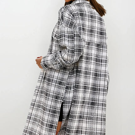 Oversized Long Plaid Shacket