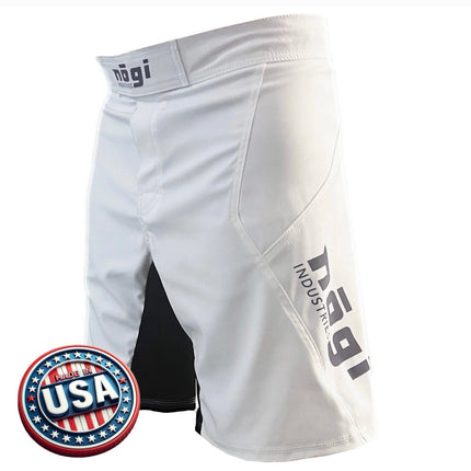 Phantom 4.0 Fight Shorts - Arctic White & Gray - MADE IN USA