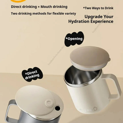 1pc 400Ml/13.5Oz Milk Coffee Cup Stainless Steel Double Wall Thermal Insulated Water Cups And Mugs Metal Coffee Cup Mug
