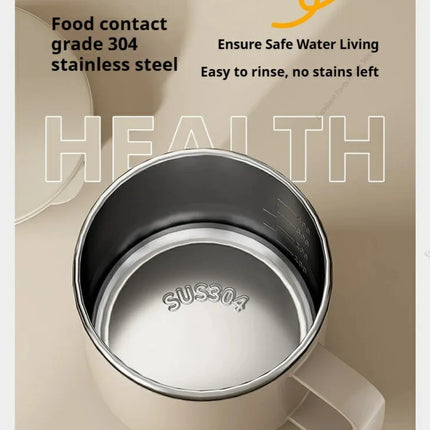 1pc 400Ml/13.5Oz Milk Coffee Cup Stainless Steel Double Wall Thermal Insulated Water Cups And Mugs Metal Coffee Cup Mug