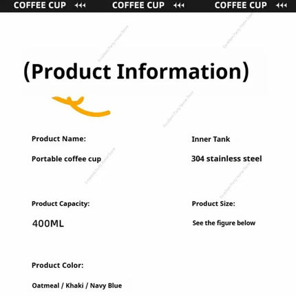 1pc 400Ml/13.5Oz Milk Coffee Cup Stainless Steel Double Wall Thermal Insulated Water Cups And Mugs Metal Coffee Cup Mug