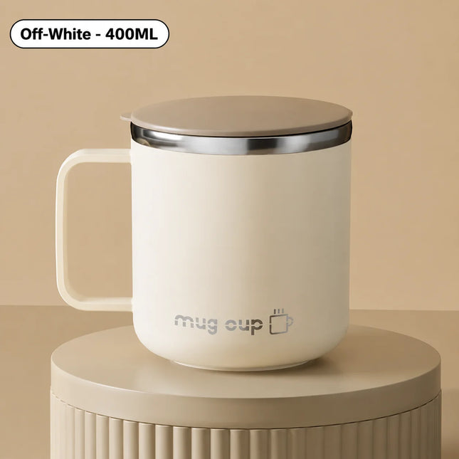 1pc 400Ml/13.5Oz Milk Coffee Cup Stainless Steel Double Wall Thermal Insulated Water Cups And Mugs Metal Coffee Cup Mug