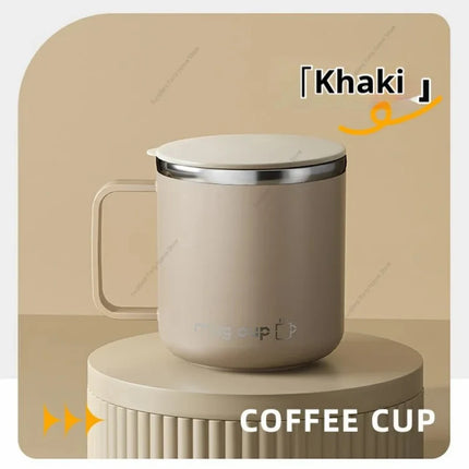 1pc 400Ml/13.5Oz Milk Coffee Cup Stainless Steel Double Wall Thermal Insulated Water Cups And Mugs Metal Coffee Cup Mug