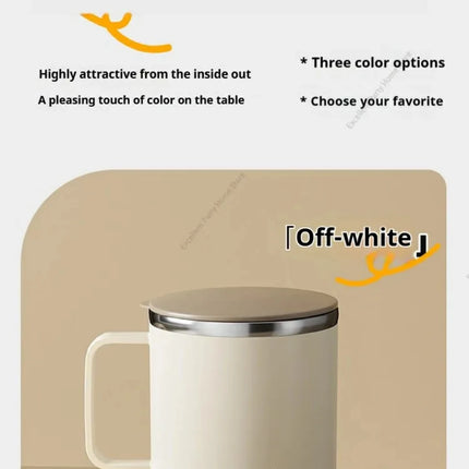 1pc 400Ml/13.5Oz Milk Coffee Cup Stainless Steel Double Wall Thermal Insulated Water Cups And Mugs Metal Coffee Cup Mug