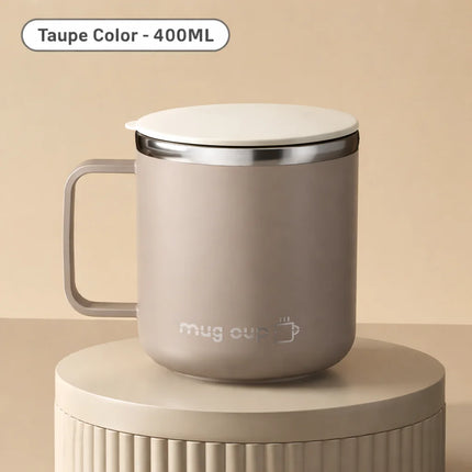 1pc 400Ml/13.5Oz Milk Coffee Cup Stainless Steel Double Wall Thermal Insulated Water Cups And Mugs Metal Coffee Cup Mug