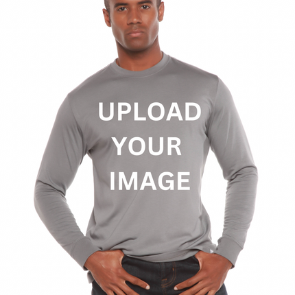 Custom Printed Men's Bamboo Viscose/Organic Cotton Long Sleeve T-Shirt