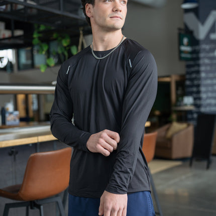 ALIVE Unleashed Long Sleeve Athletic Top – Men's Relaxed Fit Training Top