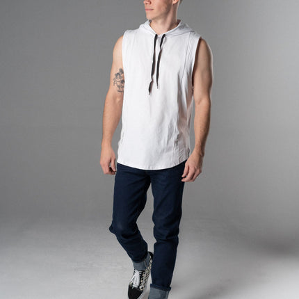 DETERMINED Hooded Sleeveless – Man's Hooded Athletic Tank Top