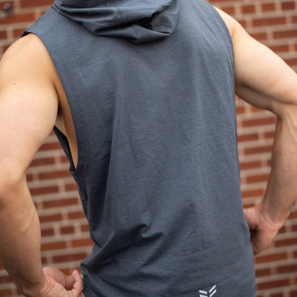 DETERMINED Hooded Sleeveless – Man's Hooded Athletic Tank Top