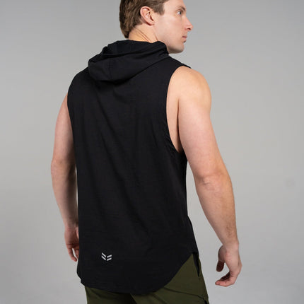 DETERMINED Hooded Sleeveless – Man's Hooded Athletic Tank Top