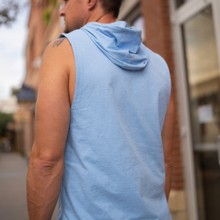 DETERMINED Hooded Sleeveless – Man's Hooded Athletic Tank Top