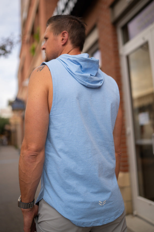 DETERMINED Hooded Sleeveless – Man's Hooded Athletic Tank Top