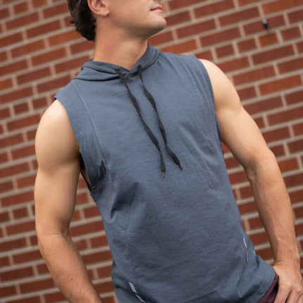 DETERMINED Hooded Sleeveless – Man's Hooded Athletic Tank Top