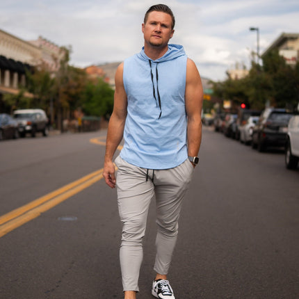 DETERMINED Hooded Sleeveless – Man's Hooded Athletic Tank Top
