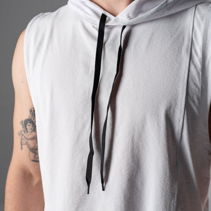 DETERMINED Hooded Sleeveless – Man's Hooded Athletic Tank Top