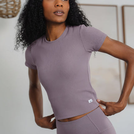DYNAMIC Devoted Tee – Women's Long Crop Athletic Top