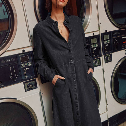 The Sunday Stroll Denim Shirt Dress