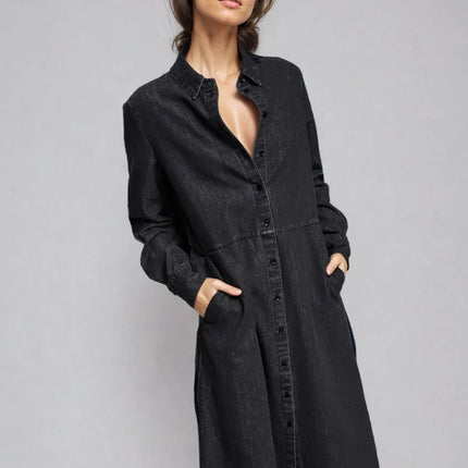 The Sunday Stroll Denim Shirt Dress