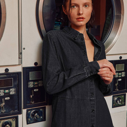 The Sunday Stroll Denim Shirt Dress