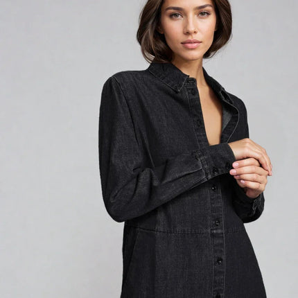 The Sunday Stroll Denim Shirt Dress
