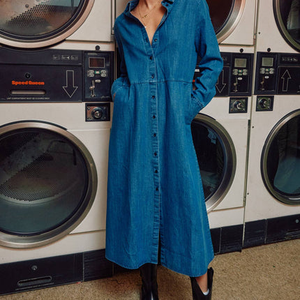 The Sunday Stroll Denim Shirt Dress