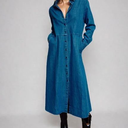 The Sunday Stroll Denim Shirt Dress