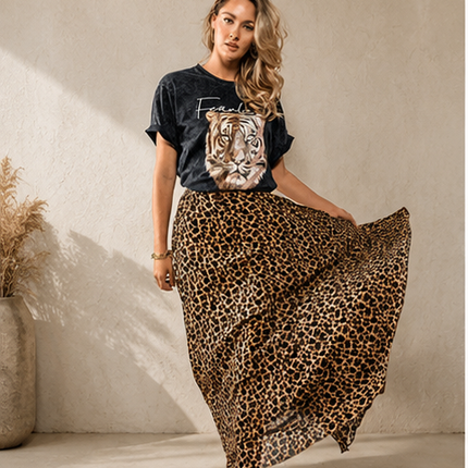 Fierce Flow Leopard Skirt