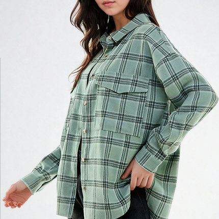 Plaid Serenity Shirt by FitKitty Culture™