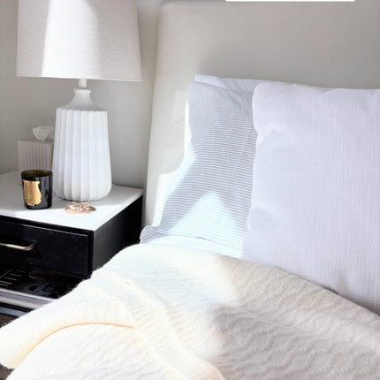 Angora and Wool | Ultra Soft Throw Blanket (solid, beige)