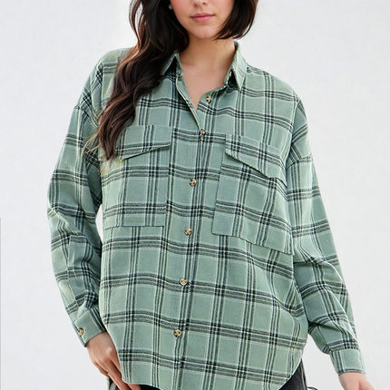 Plaid Serenity Shirt by FitKitty Culture™